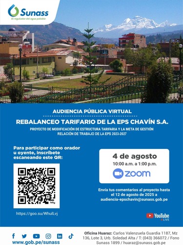 Corte programado en Huaraz